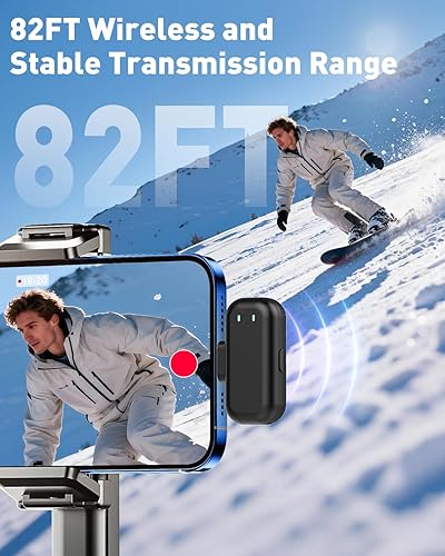 Miniatura 6 de PoP voice Mini micrófono inalámbrico Lavalier para iPhone 15/16/17 y Android, micrófono de solapa con reducción de ruido, duración de batería de 30