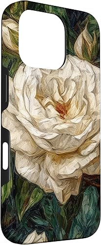 Vista 51 de Funda para iPhone 13 Van Gogh Art White Flower White Roses