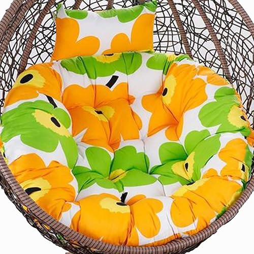Miniatura 10 de AUGRAV Cojín para silla de huevo solamente, reemplazo de cojín de asiento para silla de columpio colgante al aire libre, cojín grande grueso e