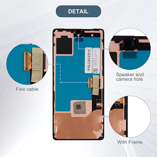 Miniatura 10 de Pantalla digital OLED compatible con Google Pixel 6 Pro GLUOG G8VOU 6.71 pulgadas, pantalla LCD táctil con herramientas (compatible con huellas