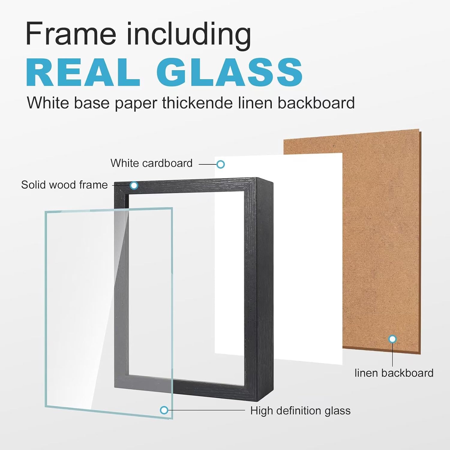 5x7 Black Shadow Box Frame Display Case