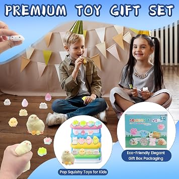 16pcs Taba Squishy Pack,Fidget Toys Kit,Include Squishies Party Favors for Kids 4-8 8-12 Treasure Box Toys for Classroom Birthday Xmas Gifts Goodie Bag Stocking Stuffers for Teens (16pcs)