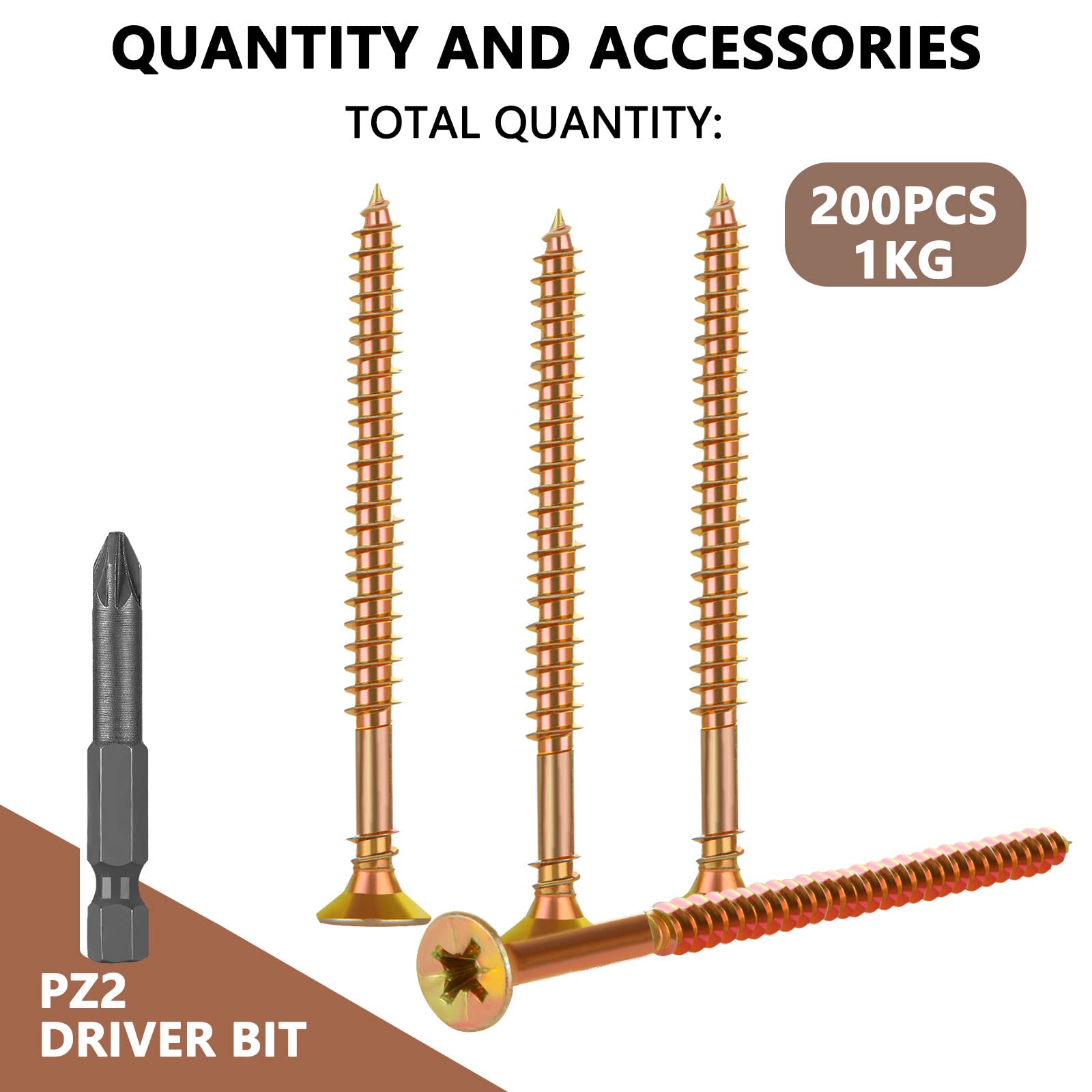 Viti Per Legno Autofilettanti Testa Padella Pozi - 100 Pezzi, Misura 2.9x13 Mm, Zincate, Per Truciolare - Foto 8