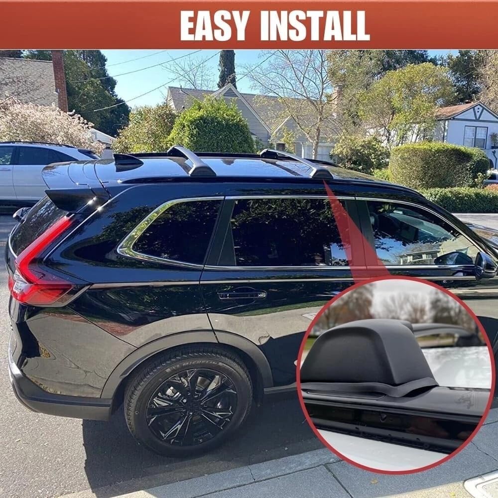 2PC Corssbars＋ 2PC Roof Rack Side Rail Compatible with Honda CRV CR-V 2023 2024 2025 2026 Aluminum Cargo Crossbars Luggage Carrier Set