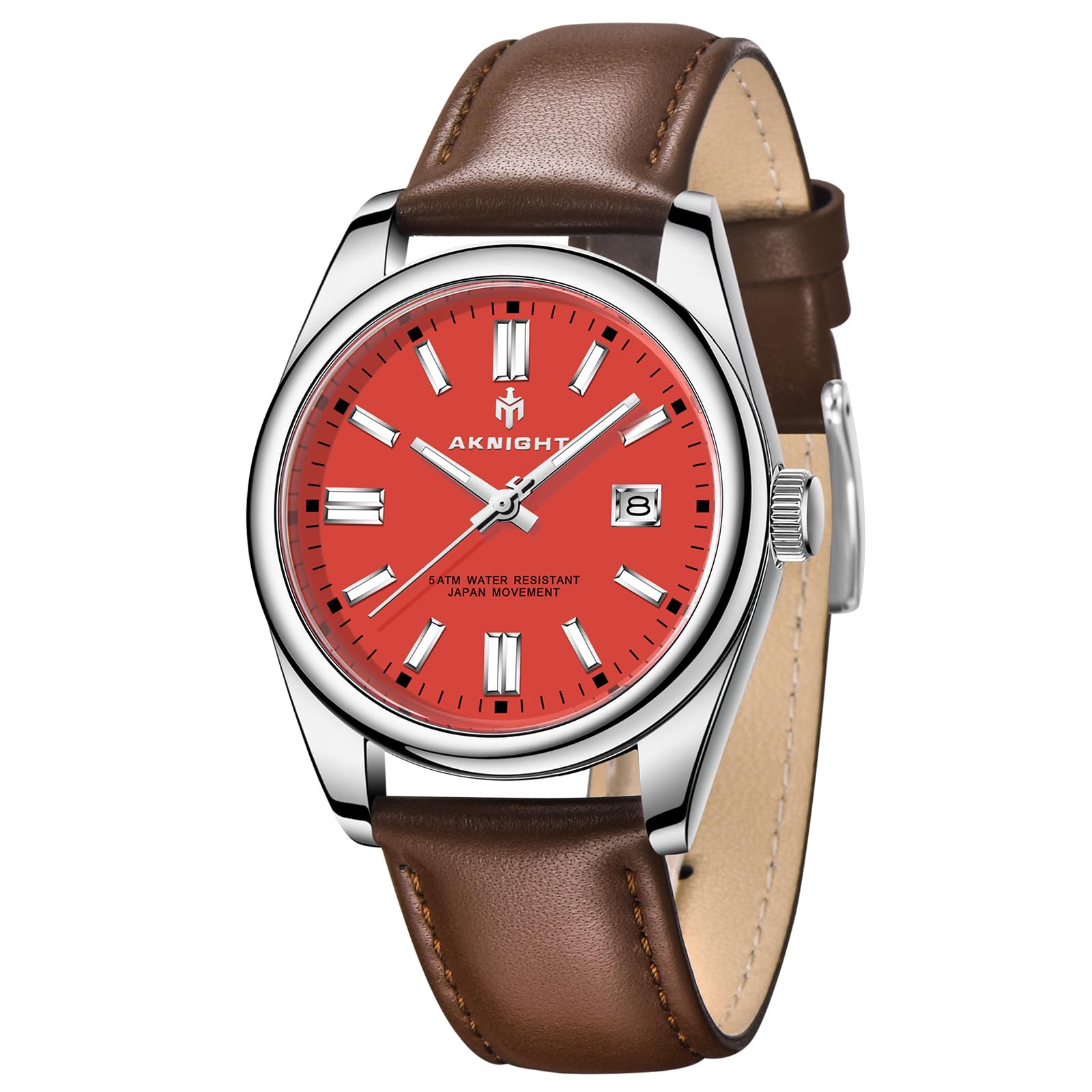 BENYAR AKNIGHT Mens Watch, Stylish Business Casual Stainless Steel Quartz Analog Wrist Watches for Men Women, Luminous Waterproof Date Gift