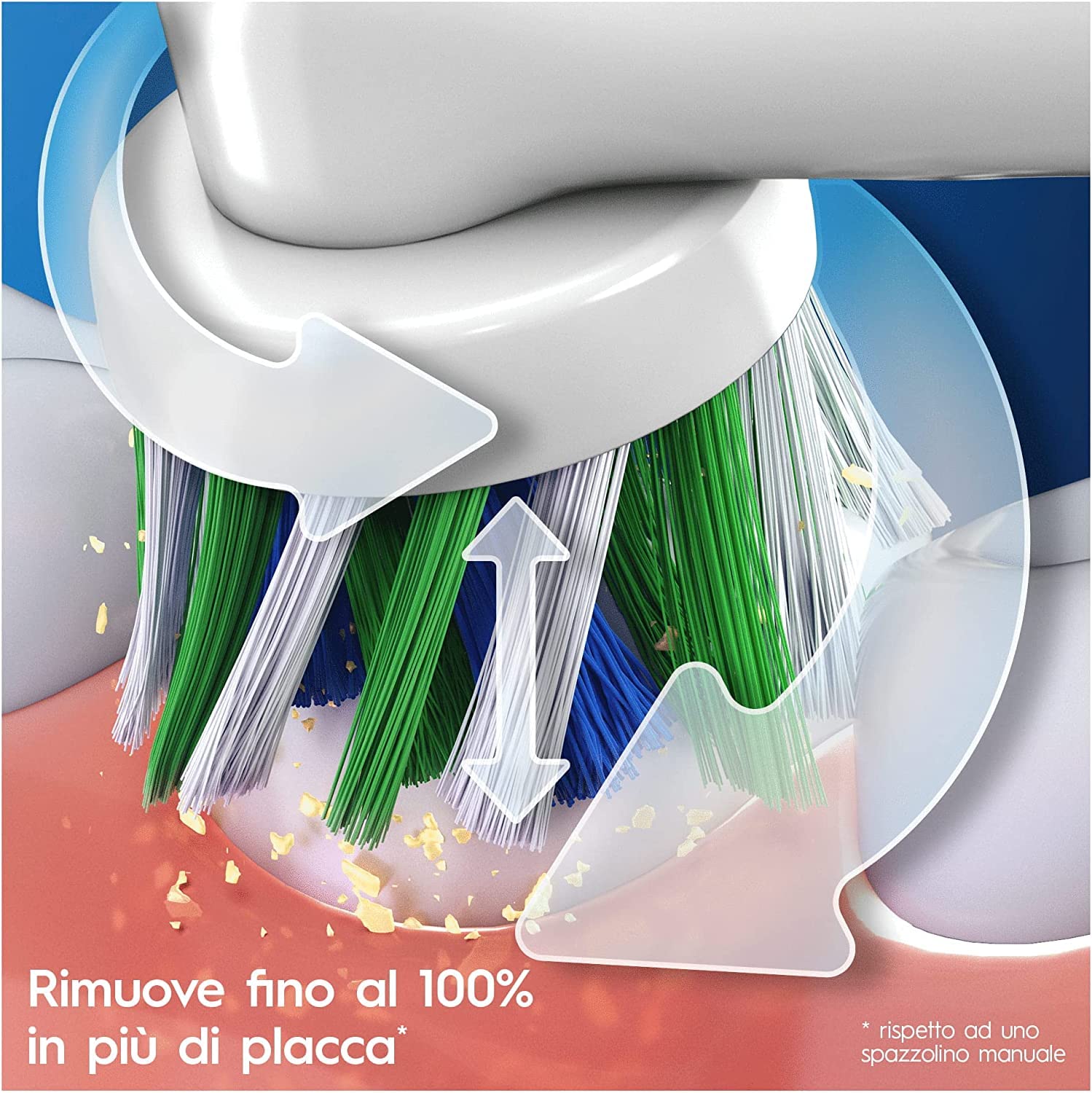 Oral-B Spazzolino Elettrico Ricaricabile Pro Series 3 Blu, 2 Testine di Ricambio. 1 Spazzolino