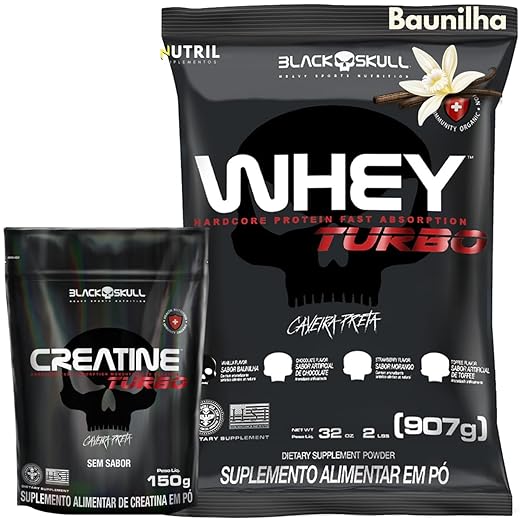 Black Skull Kit Whey + Creatina