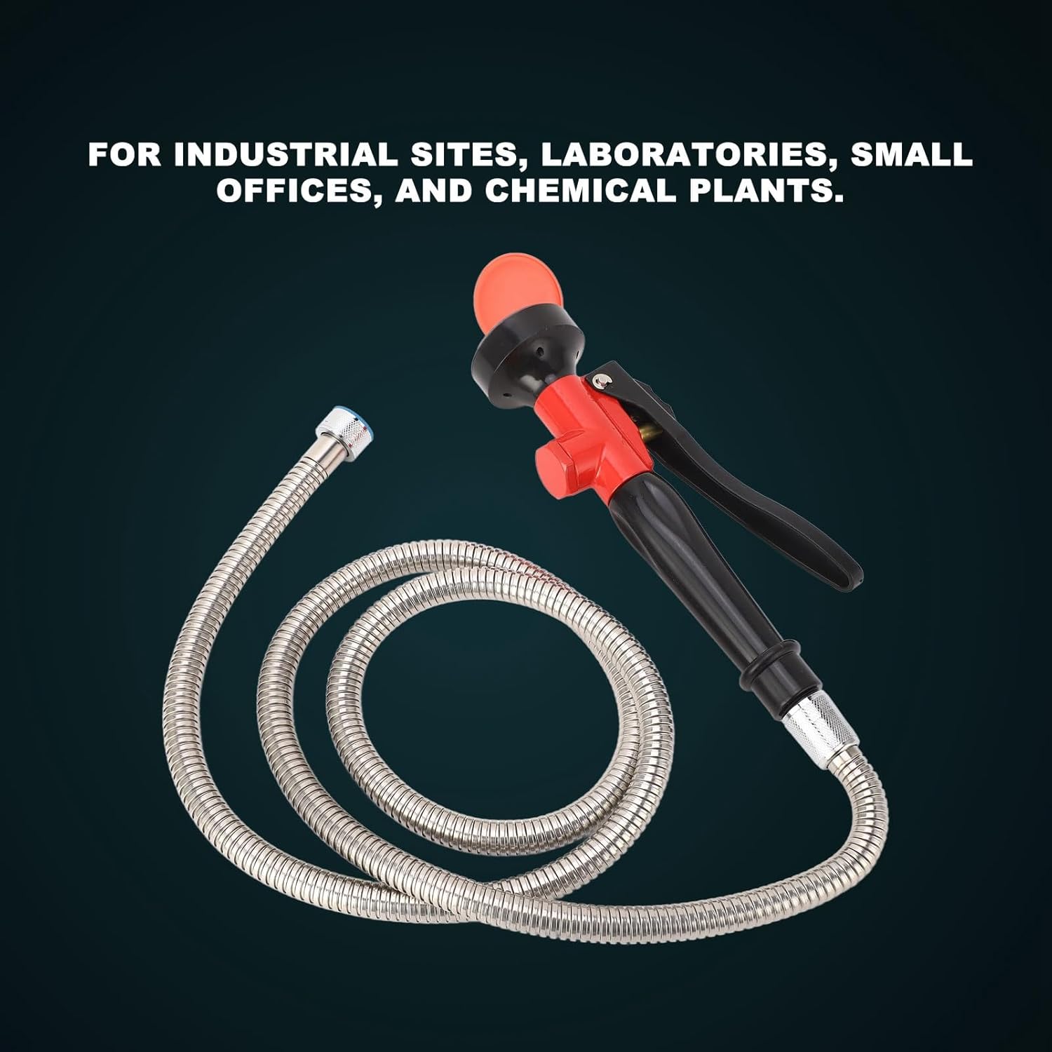 Fockety Eyewash Station Drench Hose Eye Wash Station, DN15 Handheld Eye Wahing Spray Head Face Flush Shower with Drench Hose, Eye Wash Unit for Lab and Industrial Use