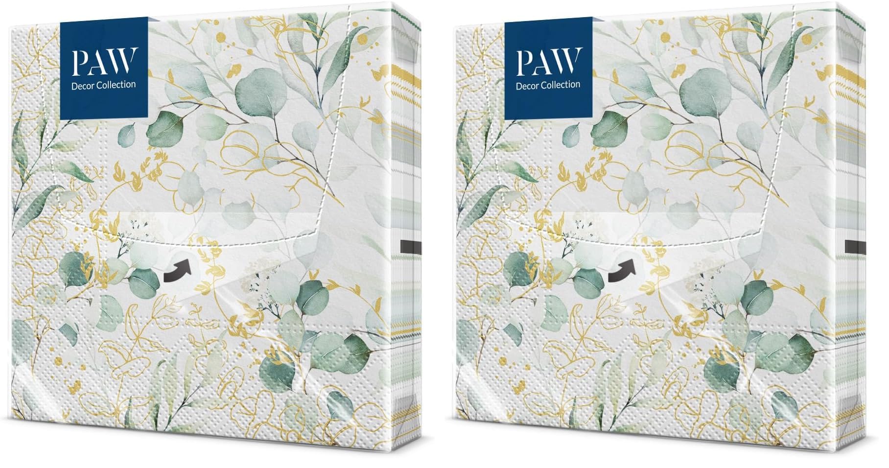 PAW - Servilletas Papel 3 Capas (33 x 33 cm) I 20 Unidades I Diseño de Naturaleza I Servilletas Papel Decoradas para Cumpleaños, Fiesta, Decoupage I Color: Peacock — view 73
