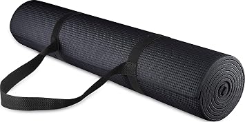 Fitvids All Purpose 1/4-Inch High Density Anti-Tear Exercise Yoga Mat with Carrying Strap with Optional Yoga Blocks, Multiple Colors