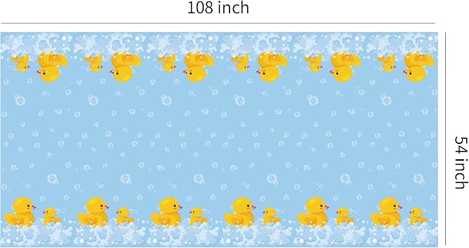 APOWBLS Rubber Duck Party Decorations Table Cloth, 3 Pack, 54in x 108in