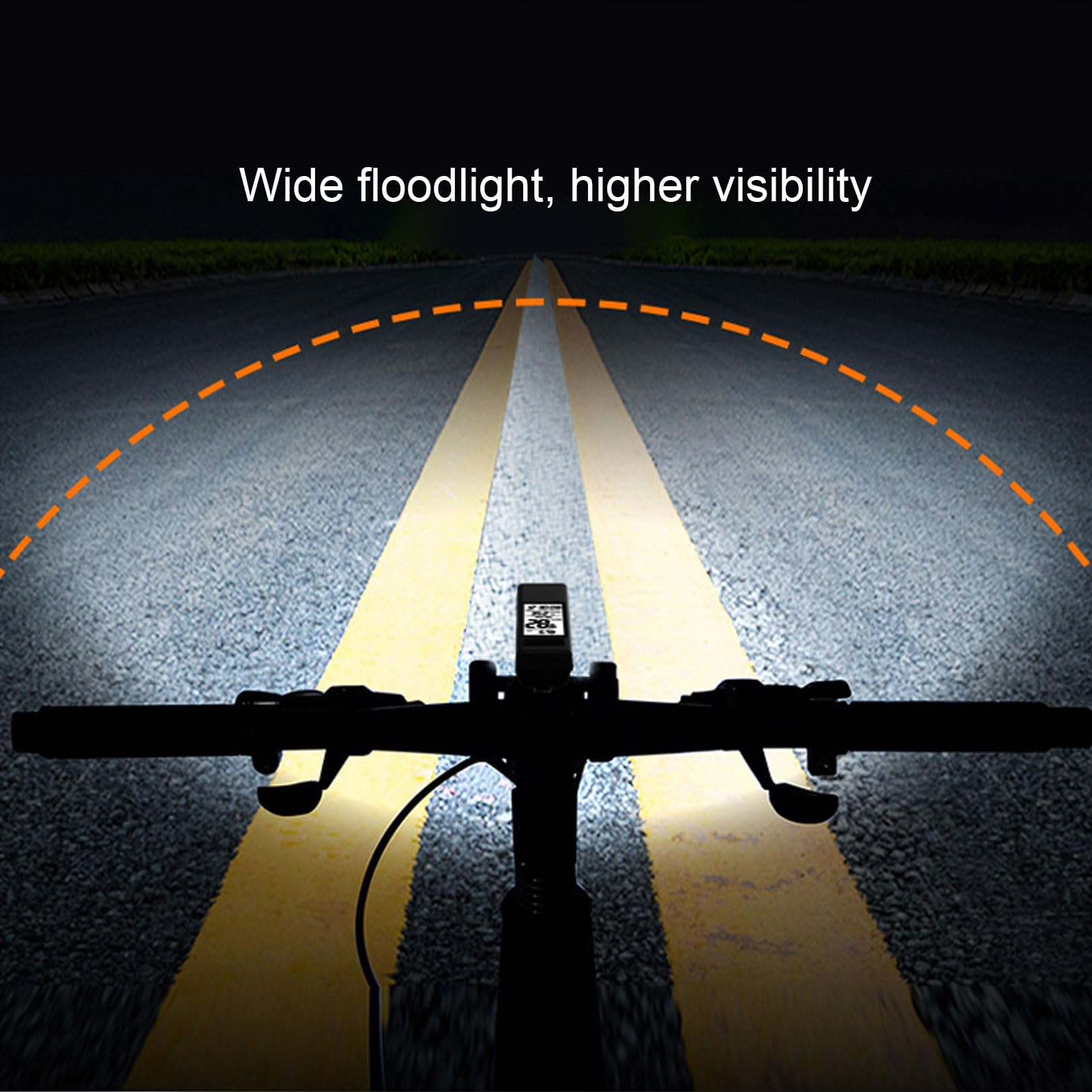 Naroote Computer da Bici GPS con Schermo Retroilluminato Faro Fanale Posteriore Altoparlante 3 in 1 Set Contachilometri Wireless Ricaricabile Tipo C Contachilometri, IPX6 Resistente