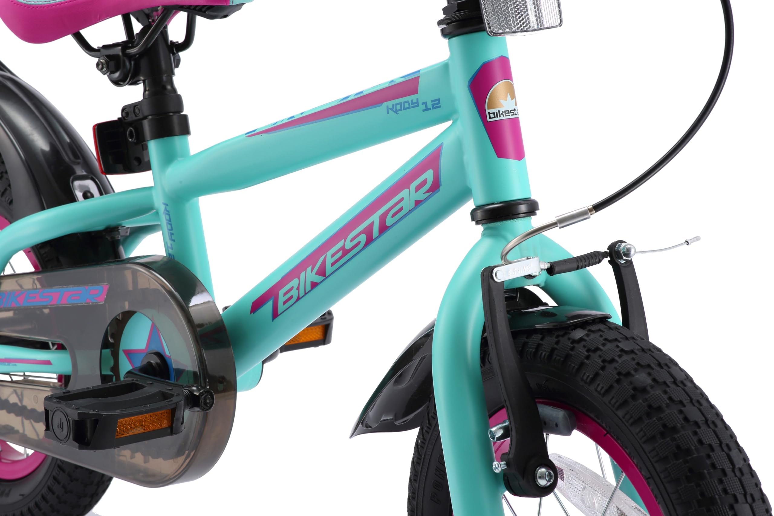BIKESTAR Bicicleta Infantil para niños y niñas a Partir de 3 años | Bici de montaña 12 Pulgadas con Frenos | 12" Edición Mountainbike Berry Turquesa