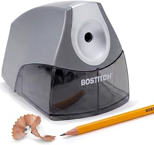 Bostitch Office Personal Electric Pencil Sharpener, Powerful Stall-Free Motor, High Capacity Shavings Tray, Gray (EPS4-KTGRAY)