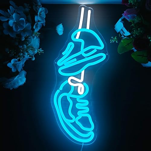 Miniatura 2 de Letreros de neón para decoración de pared, regulables, dos zapatos, colgantes, zapatos deportivos, letreros de neón para niños, letreros LED para