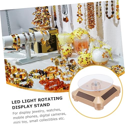 Miniatura 2 de SEWACC Vitrina LED Soporte de exhibición de joyería Soporte plegable Caja de exhibición de reloj Soporte de estante Soporte de pantalla LED Soporte