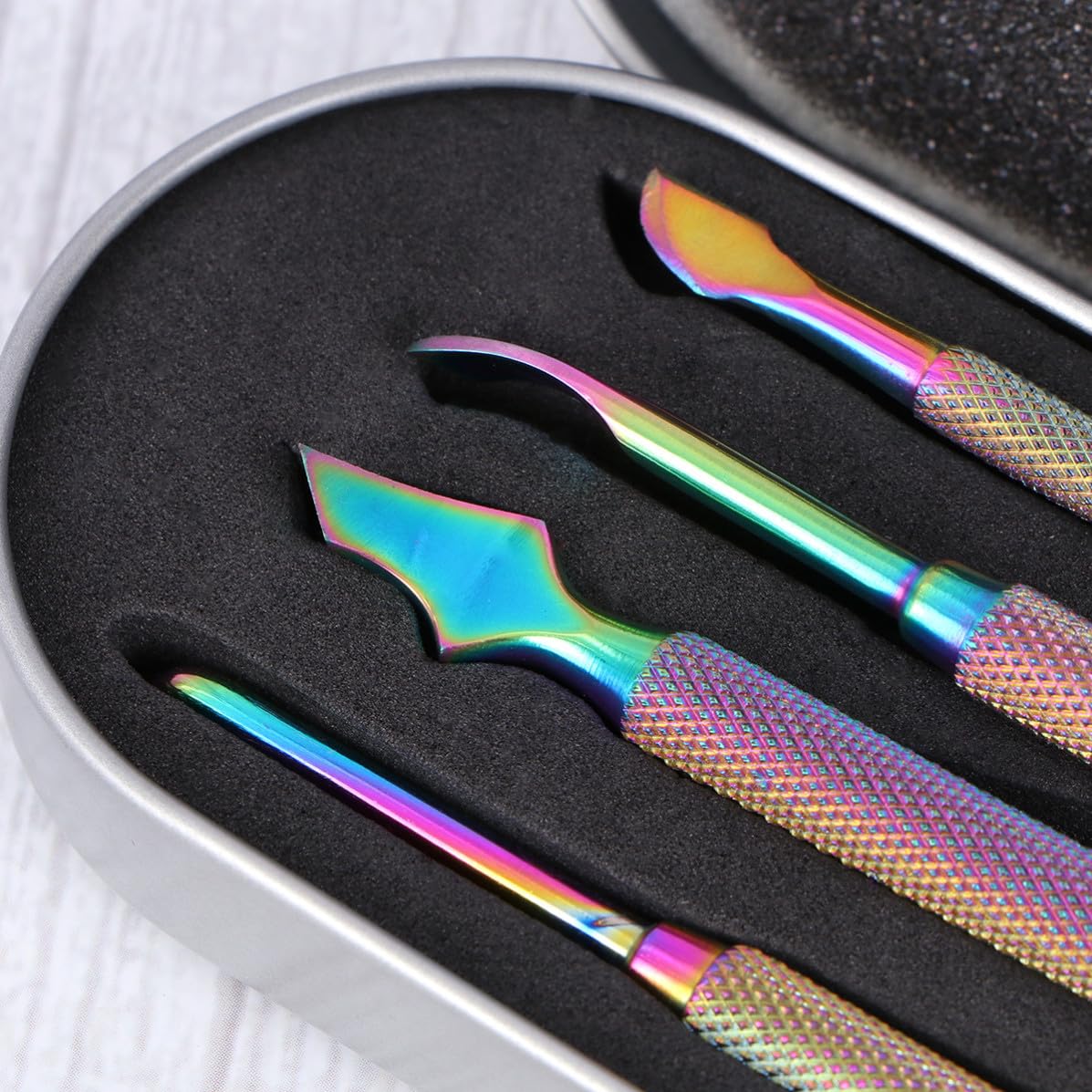 Manicure Tools Set for Dead Skin Removal 4pcs Stainless Steel