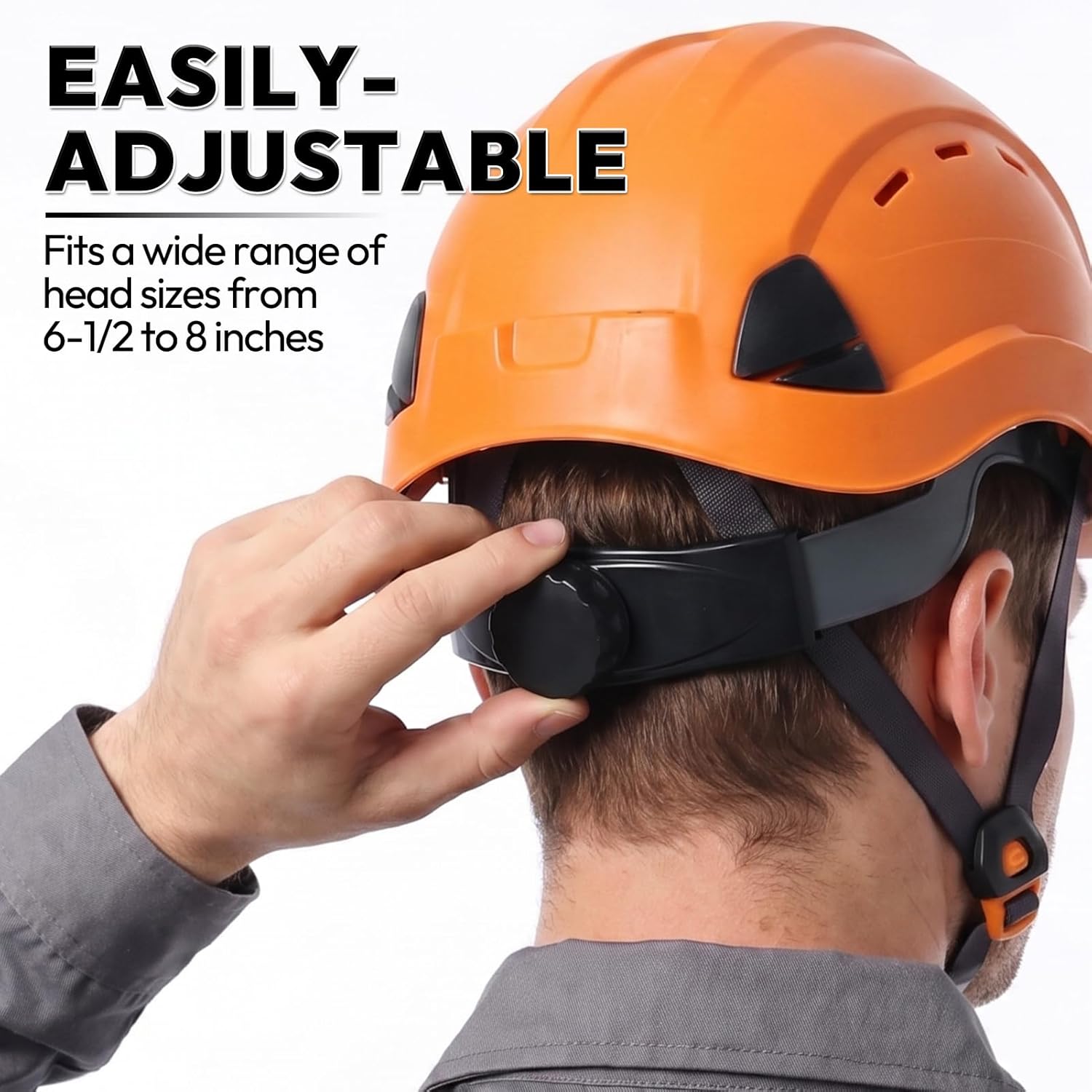 Hard Hat, OSHA Approved Safety Helmet, Cascos De Construccion, Vented Hardhat, 6 Point Suspension Adjustable Ratchet,Construction Forestry Aborist Work Helmet for Men Women