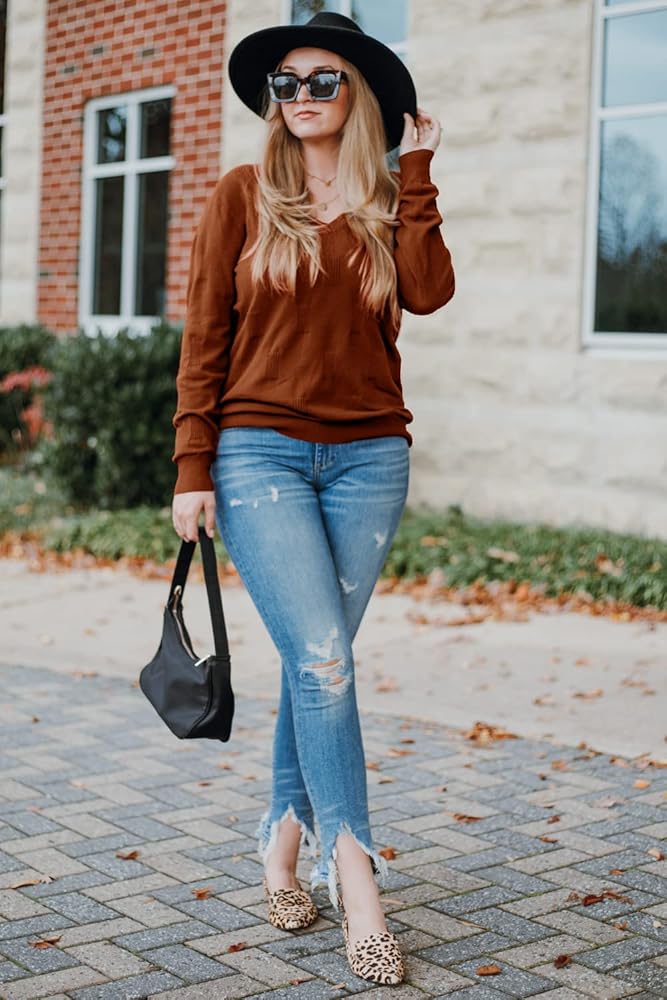 トップス LOW CLASSIC V-NECK LOGO KNIT TOP Deep V Neck Tops for Women Sexy Low Cut Summer Ribbed Knit T