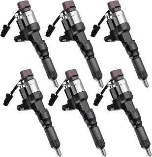 6-Pieces 095000-5284 23670-E0291 23910-1360 095000-5280 Fuel Injector Compatible with Hino J08E 7.7L Ranger ND NE NJ NV Engine 500 Series 268 Diesel Heavy Truck