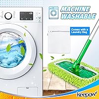 Vista 7 de KEEPOW Almohadillas de microfibra reutilizables compatibles con trapeador Swiffer Sweeper, paños de barrido en seco, repuestos de paño de trapeado