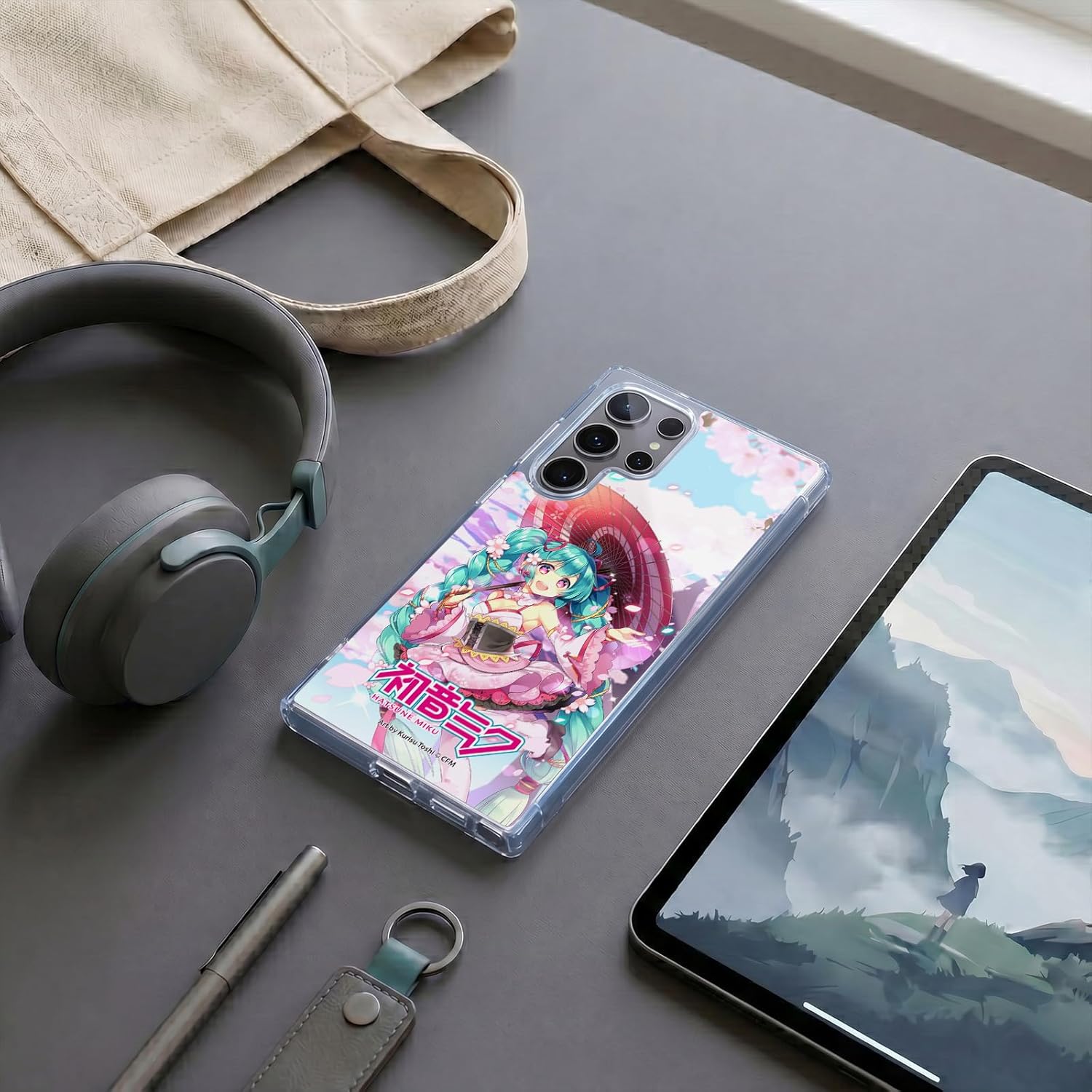 Head Case Designs Officially Licensed Hatsune Miku Sakura Graphics Soft Gel Case Compatible with Samsung Galaxy S23 Ultra 5G