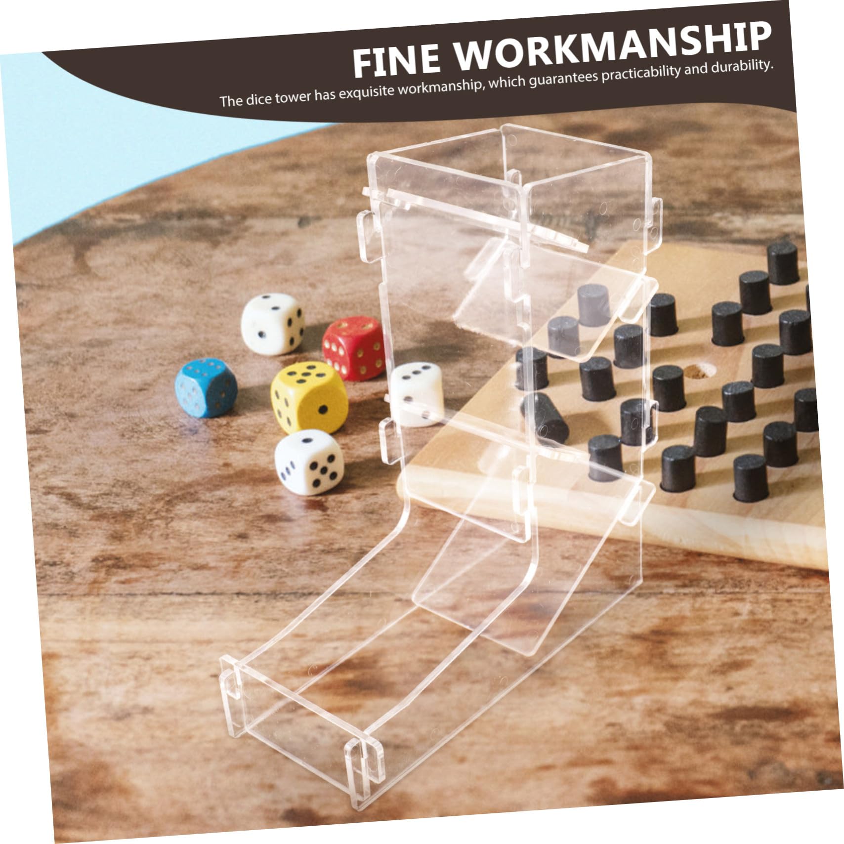 Tour à Dés Portable en Acrylique pour Jeux de Société, 1 Pièce