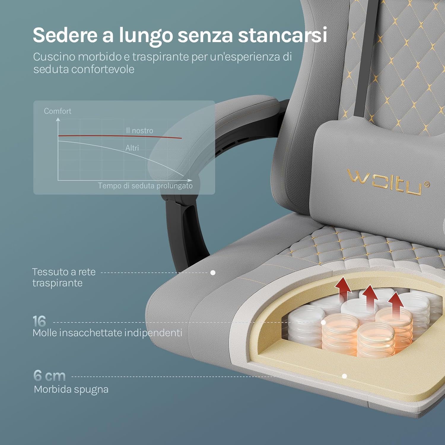 Sedia Gaming con Massaggio - Sedia gaming - Immagine 3