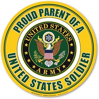Proud Parent of A US Soldier Circle Magnet by Magnet America Is 5" x 5" Made for Vehicles and Refrigerators