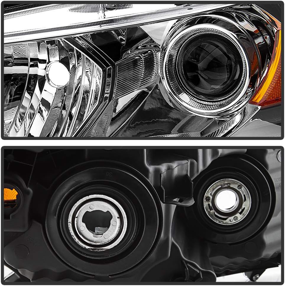 ACANII - For 2008-2012 Honda Accord 2-Door Coupe [Factory Style] Chrome Housing Headlights Headlamps Driver & passenger