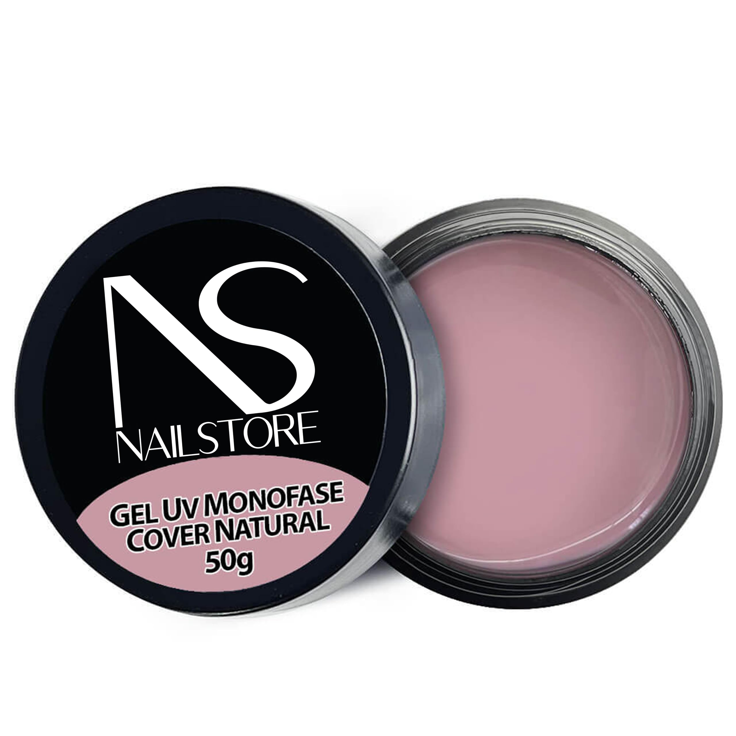 NAILSTORE - Gel UV Led Costruttore Monofasico Cover Natural - media densità - autolivellante - camouflage - facile lavorabilità – adatto per Refill e allungamento con cartina (50 g)