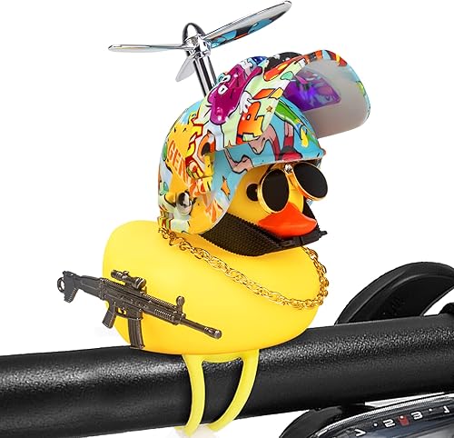 Miniatura 18 de wonuu Adornos de pato de goma para automóvil, decoración de tablero de pato para apretar, decoración de bicicleta para ciclismo, motocicleta