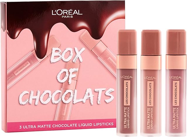 LOreal Paris Box of Chocolates Ultra-Matte Liquid Lip Giftset
