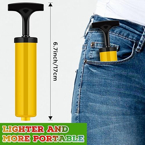 Miniatura 5 de WILLBOND Bomba de aire de bola a granel con aguja para pelotas deportivas y manguera de extensión, bomba de mano, kit portátil para pelotas de