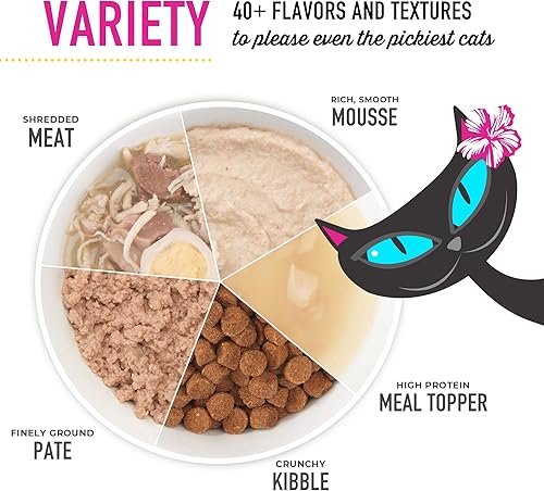 Miniatura 8 de Tiki Cat Stix Mousse Golosinas, Mega tarro variado, golosina indulgente de una sola porción o adorno para alimentos secos, 50 unidades, 25 onzas