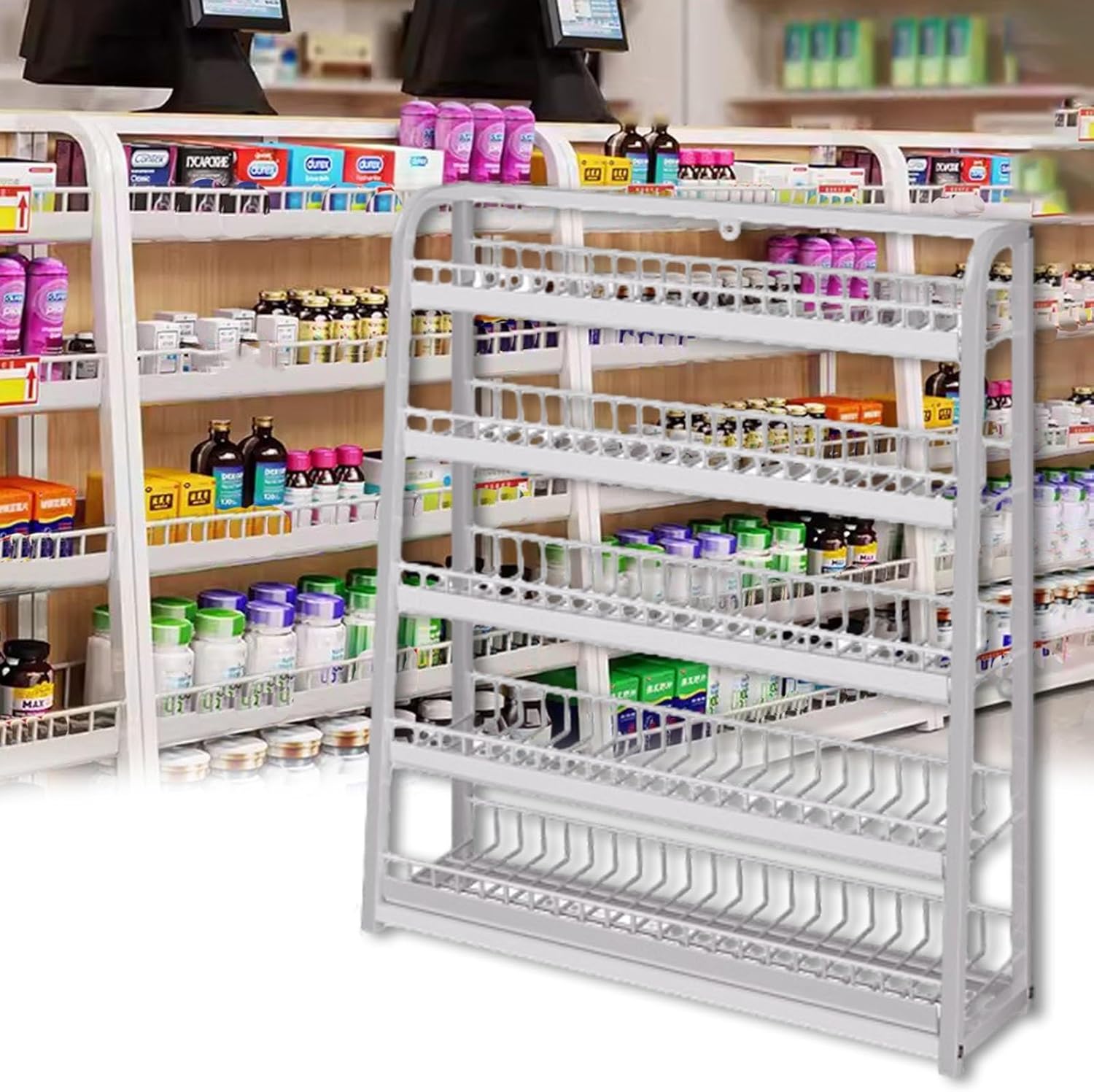 Amazon.com: Metal Retail Display Racks for Snacks, 5 Tiers Countertop ...