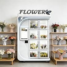 High-Capacity Flower Vending Machine, Automated Fresh Flower Vending Machine with Cooling System, Transparent Glass, Multi - Payment Options, and LED Lighting for Airports, Shopping Centers