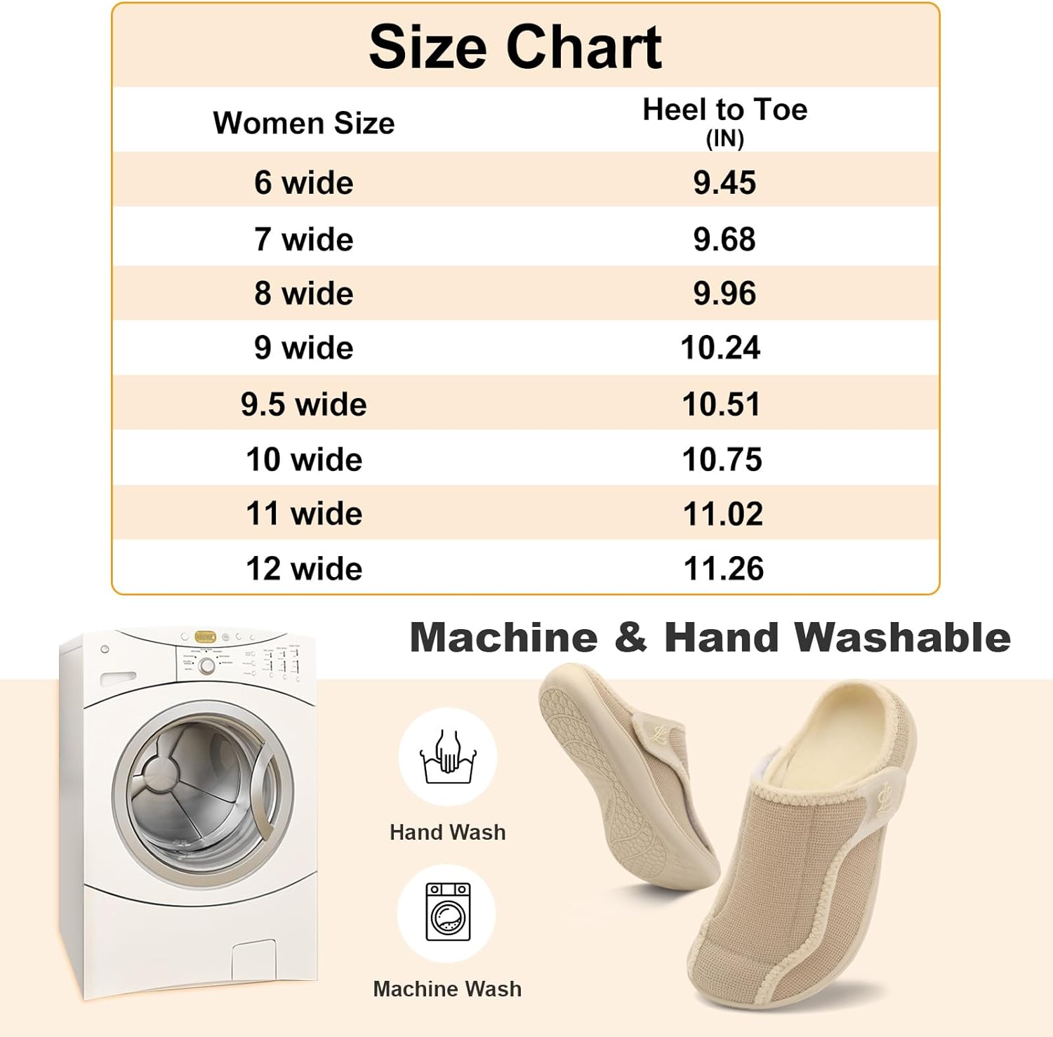 LeIsfIt Slippers for Women Extra Wide House Slippers Elderly Slip on House Shoes Non-Slip Indoor Outdoor Slipper Adjustable for Diabetic Swollen Feet - Image 7