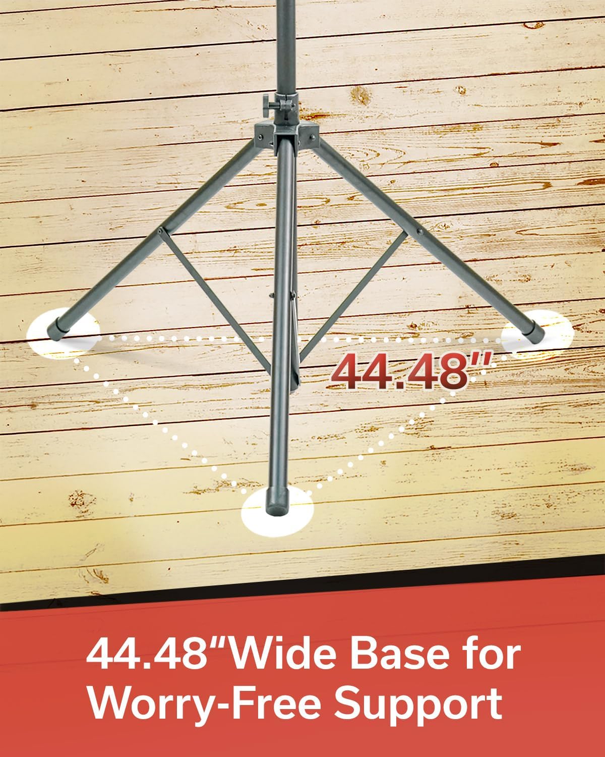 Hamilton KB715S Adjustable Speaker Stand, 44"–80" Height, Heavy-Duty Tripod for Stage and Studio, Black