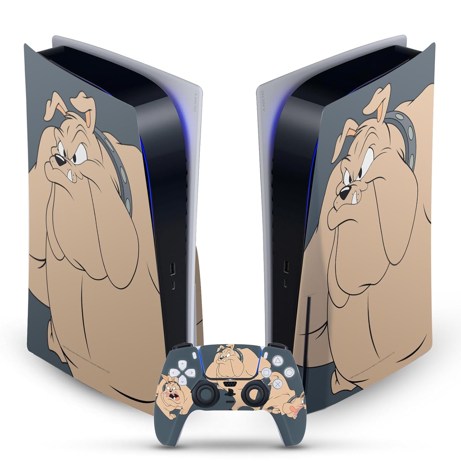 Head Case Designs Officially Licensed Looney Tunes Hector The Bulldog Graphics and Characters Vinyl Faceplate Sticker Gaming Skin Decal Cover Compatible With PS5 Disc Console & DualSense