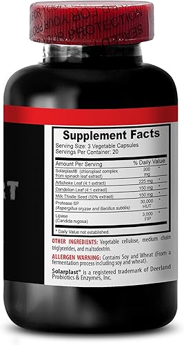 Miniatura 4 de Suplemento para el hígado hoja de alcachofa, bacillus subtilis, semilla de cardo mariano, Candida rugosa, vitaminas de apoyo hepático, fórmula de