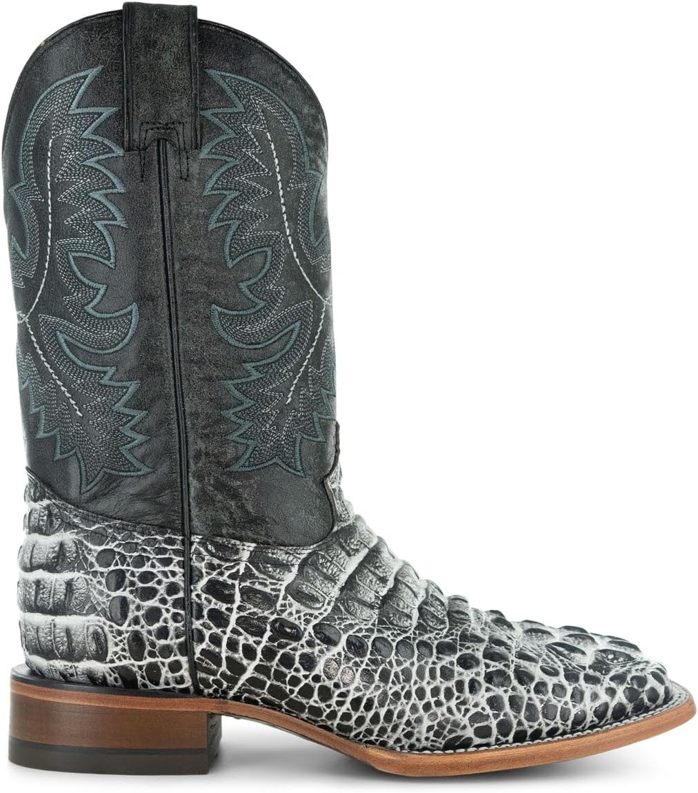 Soto Boots Men's Caiman Nuca Print Square Toe Boots H4019 - Image 3
