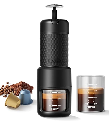 STARESSO Classic Portable Espresso Maker, 2 IN 1 Travel Coffee
