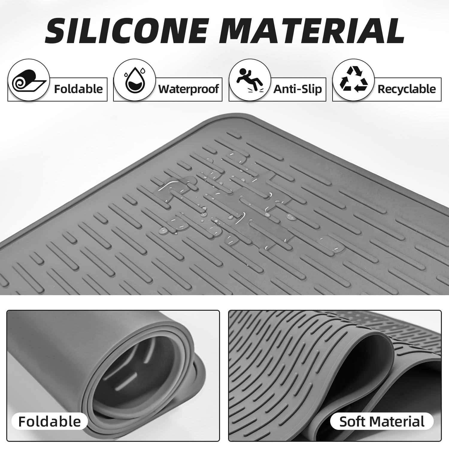 LOPNUR Housse de protection en silicone pour cuisinière électrique, 71,1 x 50,8 cm, tapis de protection antidérapant et résistant à la chaleur pour cuisinière électrique, plaque de cuisson à induction