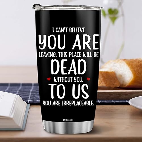 Miniatura 5 de WHIDOBE Regalos para compañeros de trabajo para mujeres, hombres, You Are Dead To Us Tumbler Goodbye Coworker New Job Going Away Regalo para