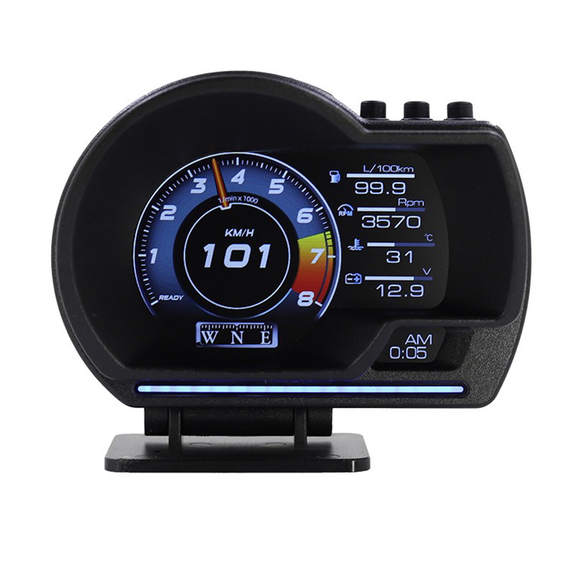 New Car Meter A91 HUD Voltage Speed RPM Turbo Oil Temp Gauge Headup Display For Car Electronicos Hud Display