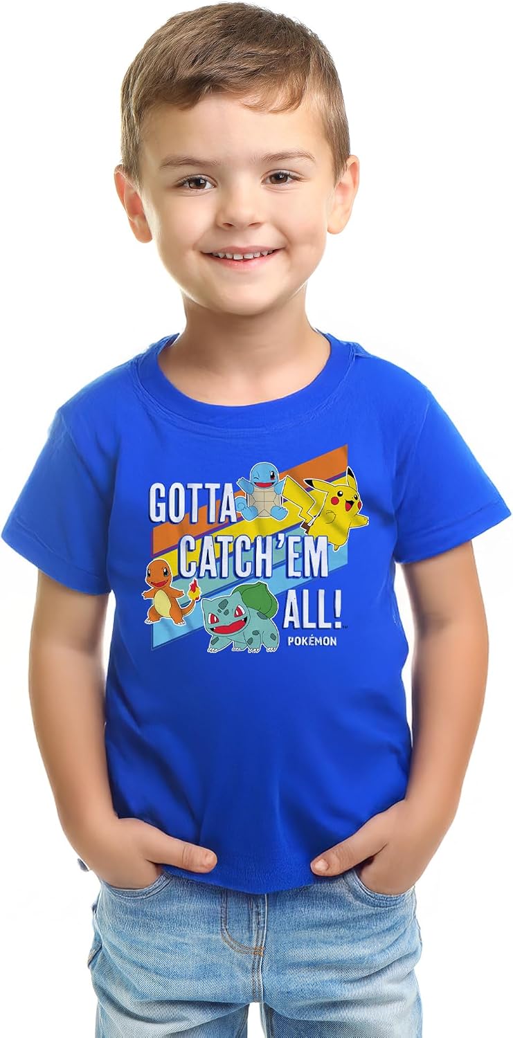 Pokemon Anime Cute Pikachu & Pokedex Graphic T-Shirt for Boys & Girls Comfy Tee - Little and Big Kids Sizes S-XL image 2