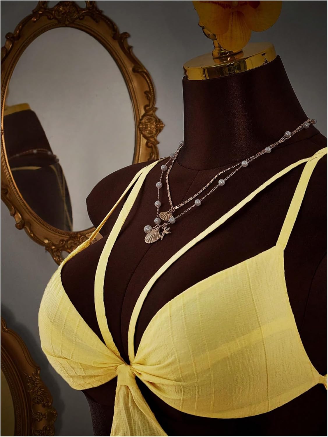 WDIRARA Women's Criss Cross Strappy Ruffle Sleeveless Mini Dress Cut Out Tie Backless Layered Dress - Image 4