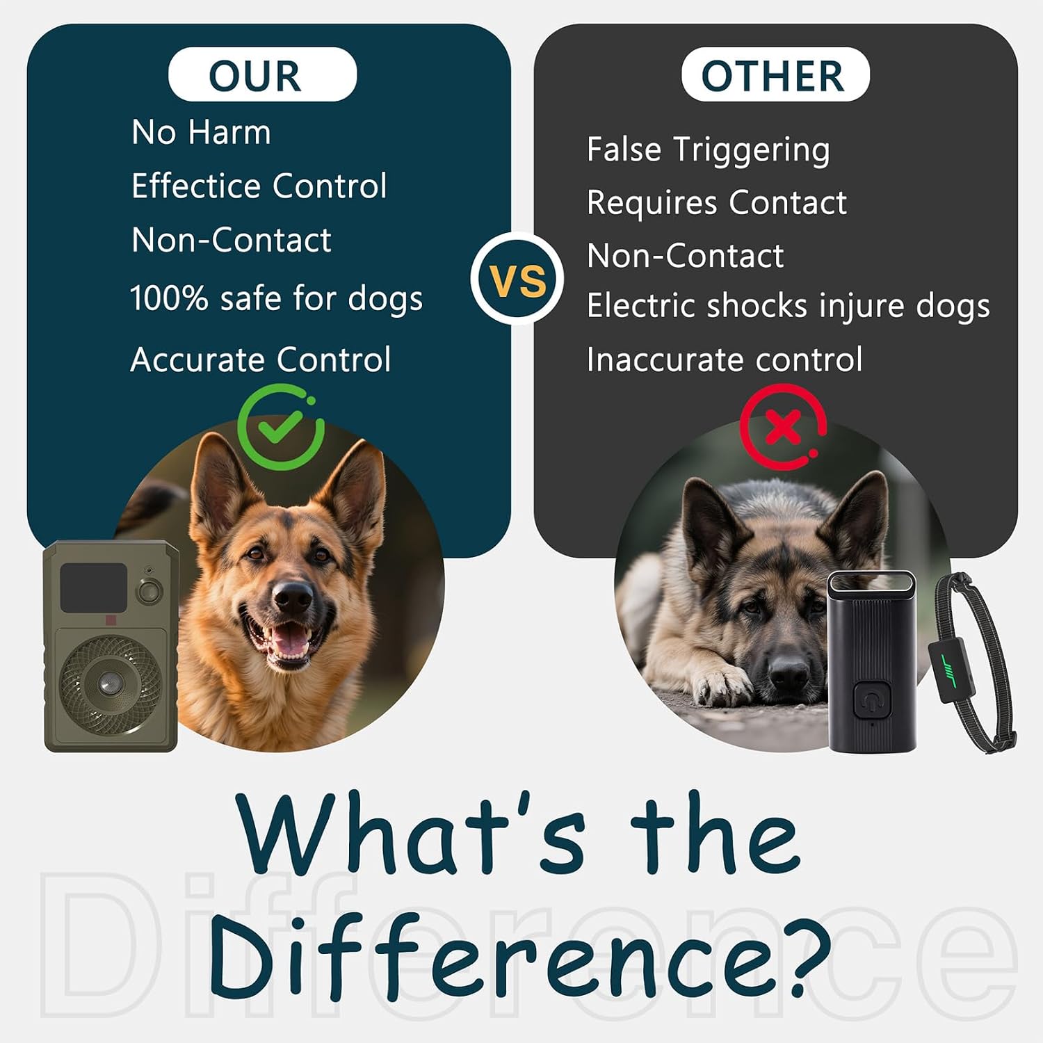 Green Anti Barking Device for Dogs, Ultrasonic Dog Bark Avoid with 3 Frequency Settings, Rechargeable Bark Control Device for Indoor & Outdoor Use, Safe Dog Barking Muffler for All Breeds (Green)