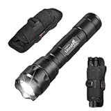 ULTRAFIRE WF-502B Single Mode Flashlight with Holster&comma;1000 Lumen Tactical Flashlight with Duty Belt Holster&comma;Bright Law Enforcement - Police Flashlight&lpar;Battery not Included&rpar;